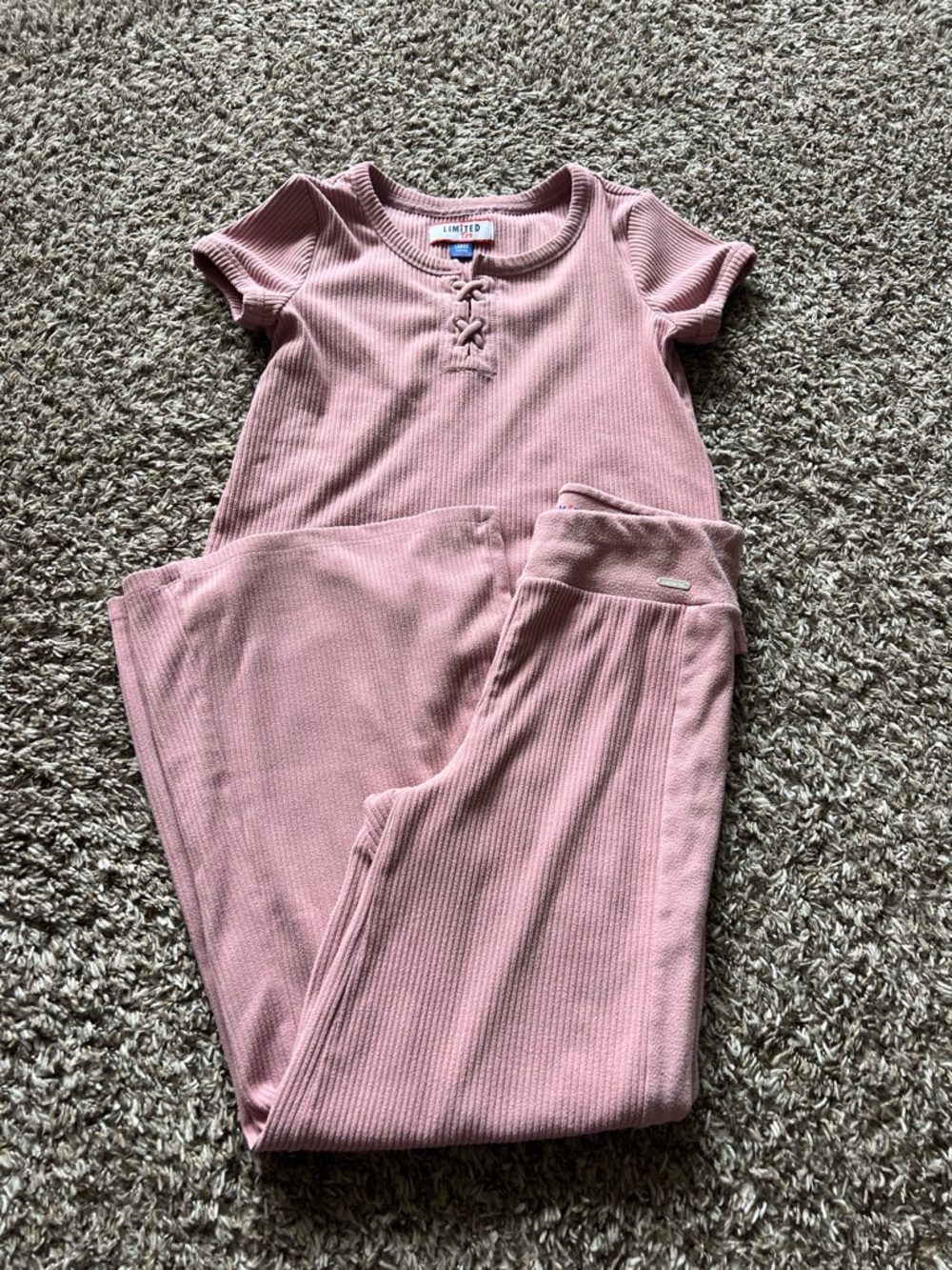 Pink Ribbed Set - Limited Too